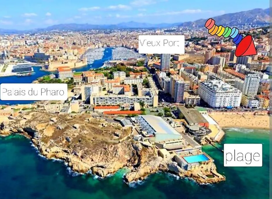Studio Coin Nuit, Entre Plage Et Centre Marseille